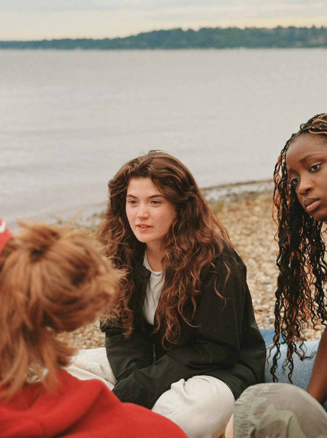 group of teenagers talking