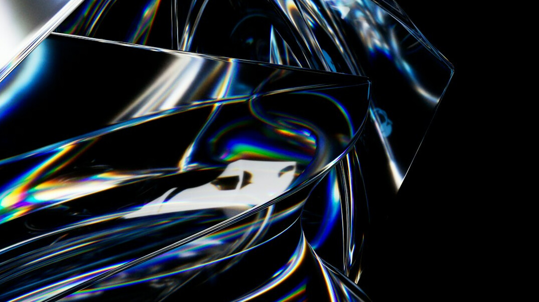 Abstract reflection on glass surface with soft light