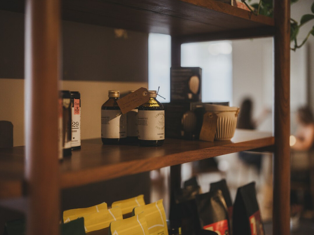 sustainable products on shelf